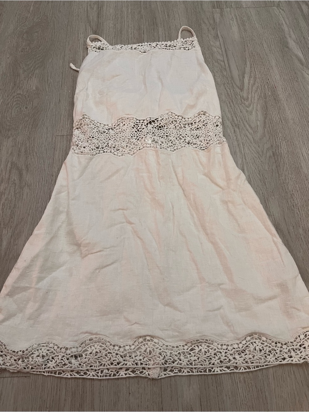 Abercrombie & Fitch white crocheted lace midi dress Size S - Picture 8 of 11